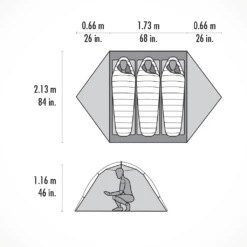 MSR Hubba Hubba 3 -Outdoor Sports Shop Camping Tents MSR Hubba Hubba 3 Floor Plan