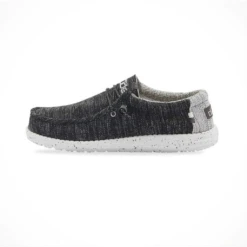 Hey Dude Wally Stretch — Men's -Outdoor Sports Shop Footwear Hey Dude Mens Wally Stretch Meteorite Side