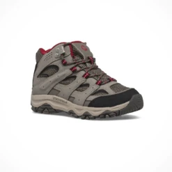 Merrell Moab 3 Mid Waterproof — Kids' -Outdoor Sports Shop Footwear Merrell Hiking Boot Kids Moab 3 Mid Waterproof Boulder Red Iso