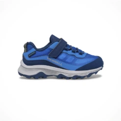 Merrell Moab Speed Low A/C Waterproof — Kids' -Outdoor Sports Shop Footwear Merrell Kids Mid Speed Low AC Waterproof Blue Side